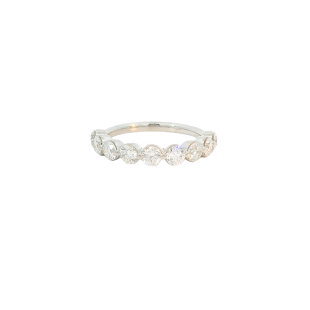 White Gold Diamond Bubble Band