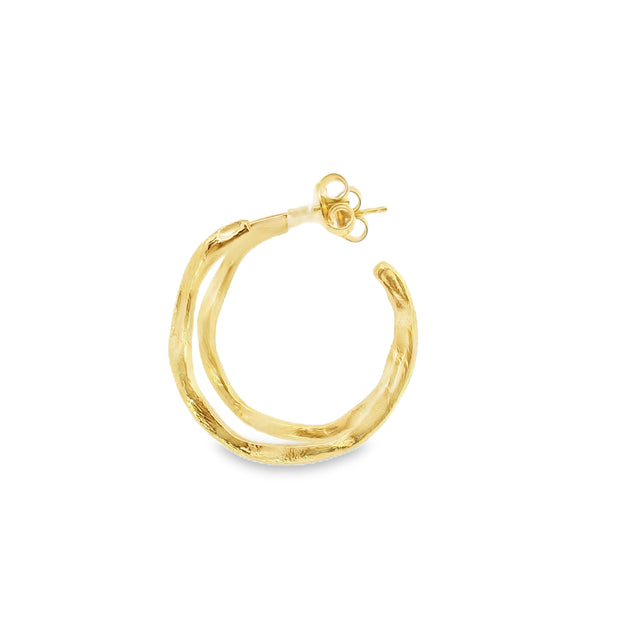 Jorge Revilla Yellow Gold Double Twist Hoops