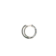 Huggies with Sapphires and Diamonds