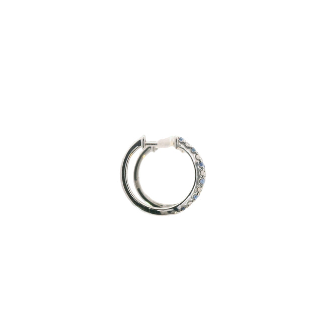 Huggies with Sapphires and Diamonds
