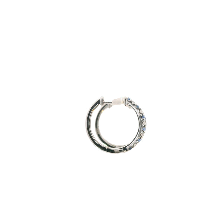 Huggies with Sapphires and Diamonds