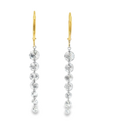 14 Karat Yellow Gold Lab Grown Diamonds Drop Earrings