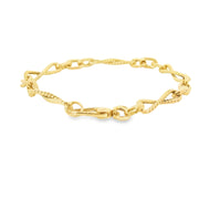 Twisted Infinity Figaro Link Bracelet