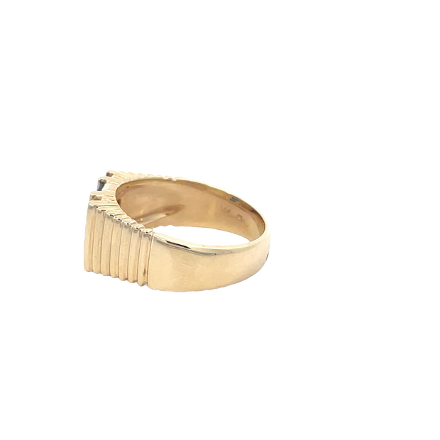 Yellow Gold Diamond Sapphire Ring
