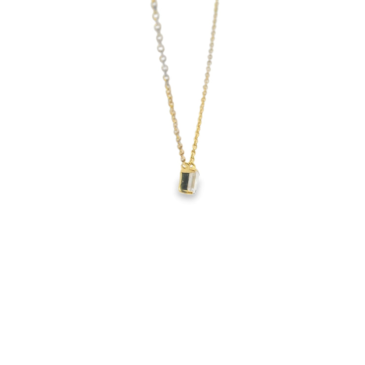 Two Stone Pendant with Oval and Emerald