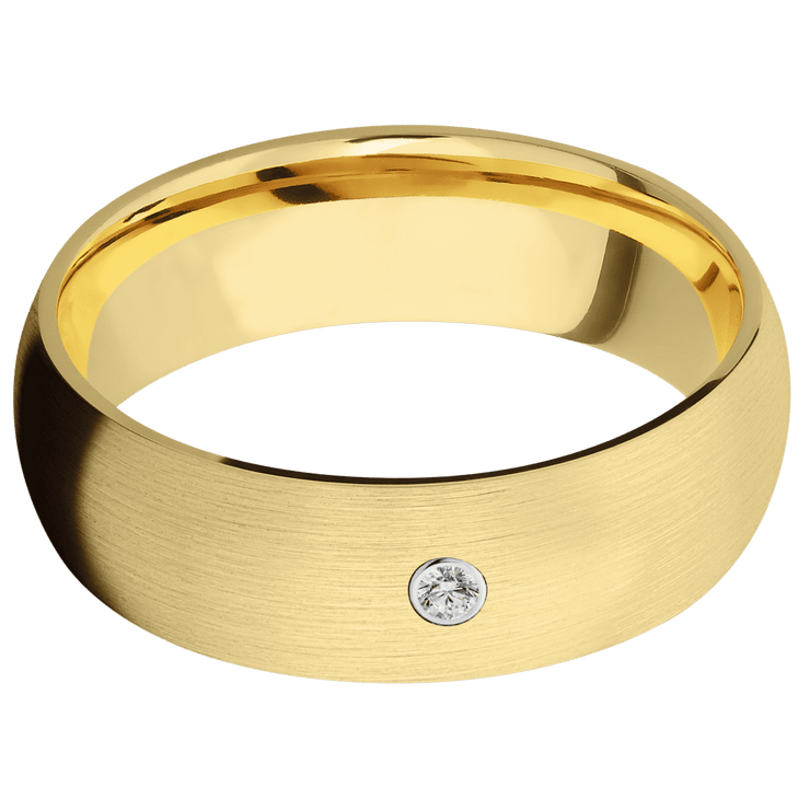18K Yellow Gold + Satin Finish