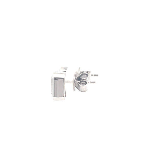Emerald Cut Bezel Set Lab Grown Diamond Studs