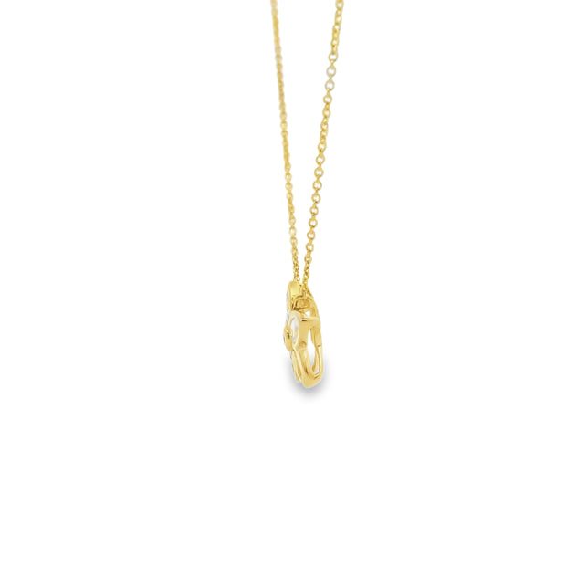 Bezel Set Diamond Flower Pendant