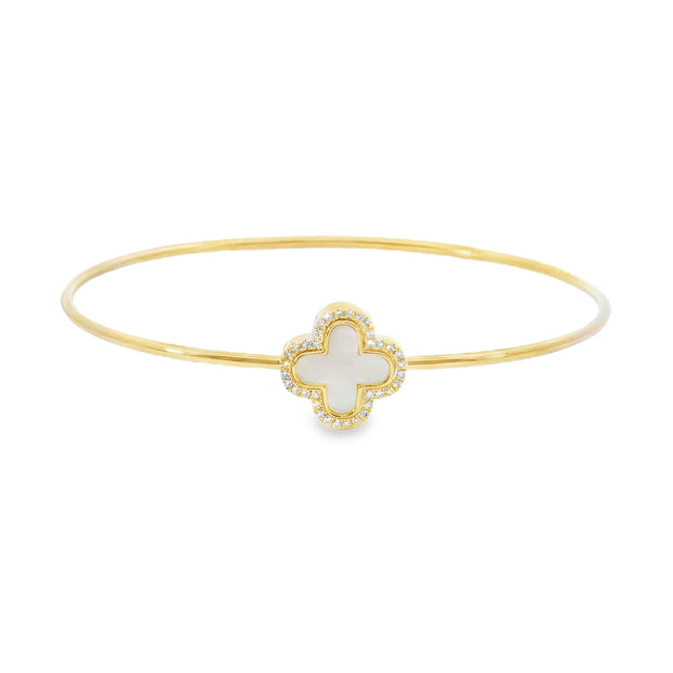 Mother of Pearl Clover Bangle