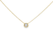 Bezel Set Round Diamond Pendant