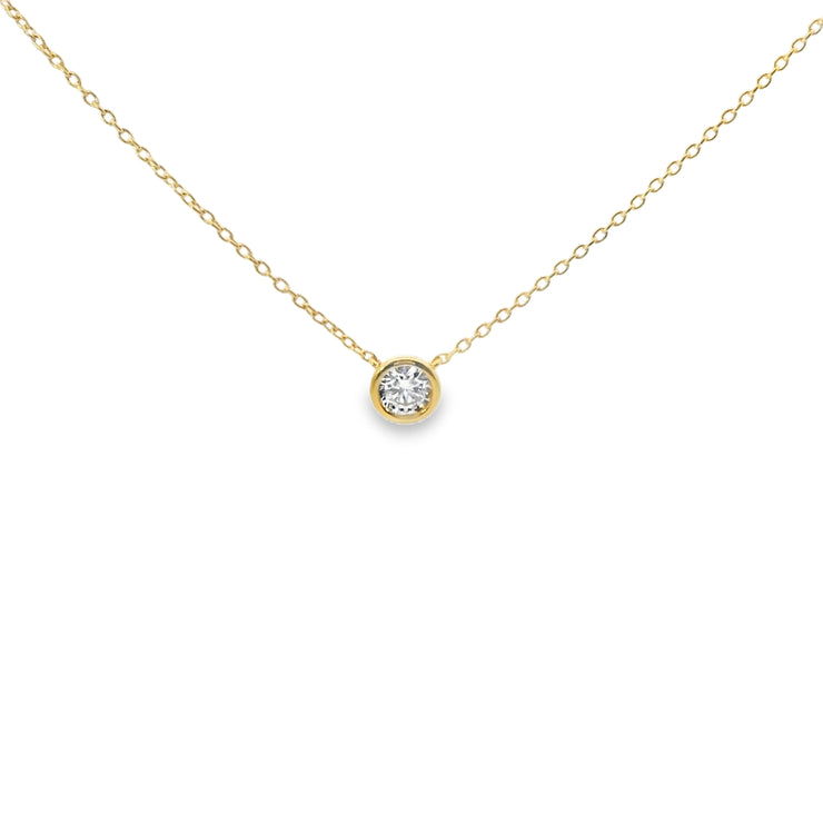 Bezel Set Round Diamond Pendant