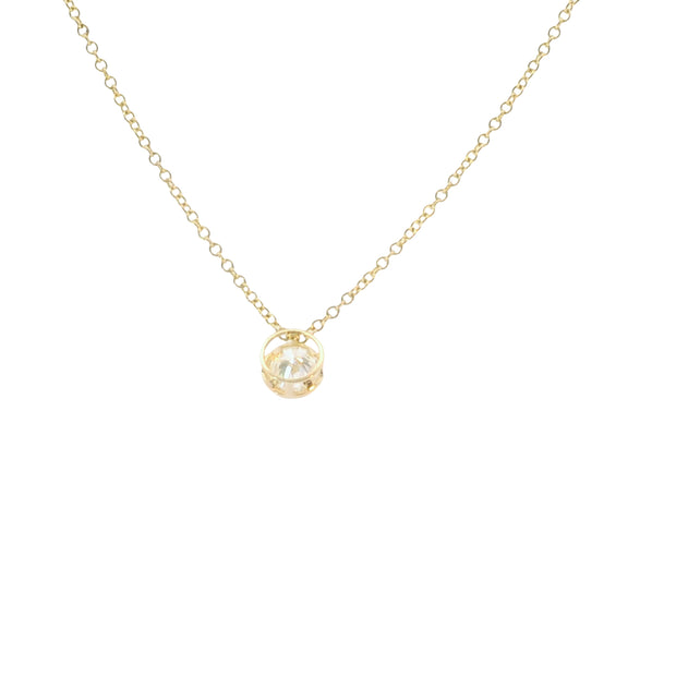 Lab Grown Bezel Set Diamond Necklace