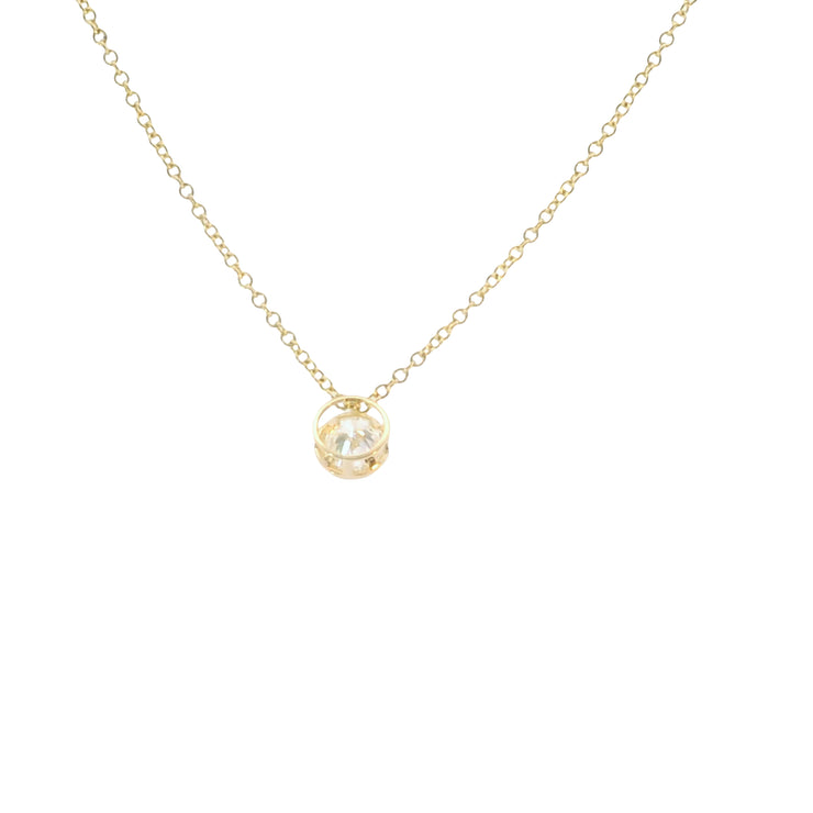 Lab Grown Bezel Set Diamond Necklace