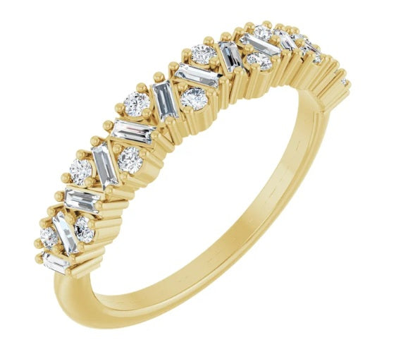 Yellow Gold Diamond Confetti Band