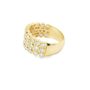 Three Row Bezel Set Diamond Ring