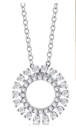 Diamond Circle Pendant Necklace