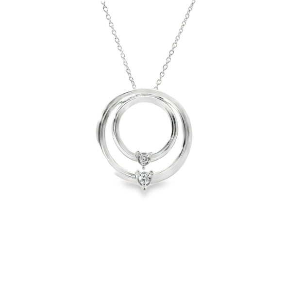 Sterling Silver Diamond Pendant