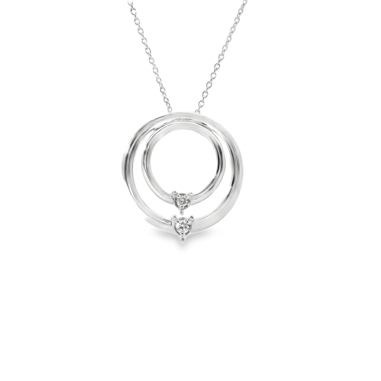 Sterling Silver Diamond Pendant