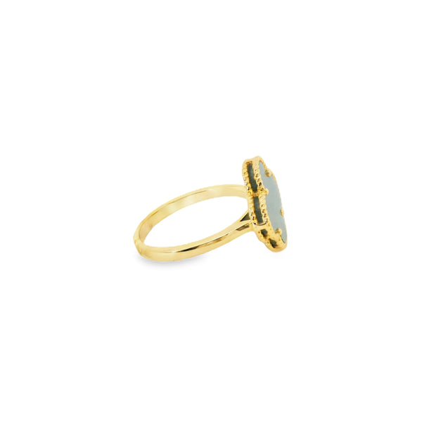 Malachite Clover Ring