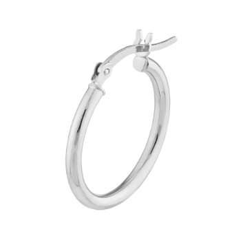 White Gold Polished Hoops