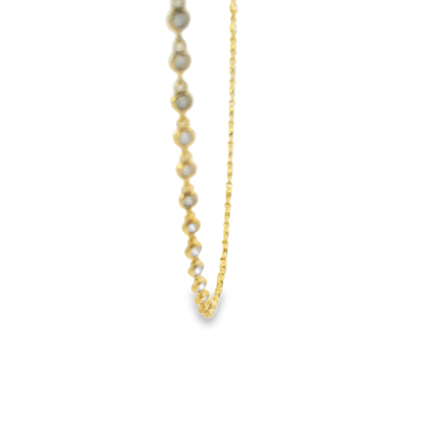 Bezel Link Diamond Tennis Necklace
