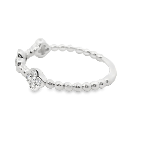 Diamond Pave Clover Ring