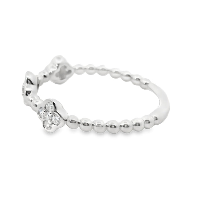 Diamond Pave Clover Ring