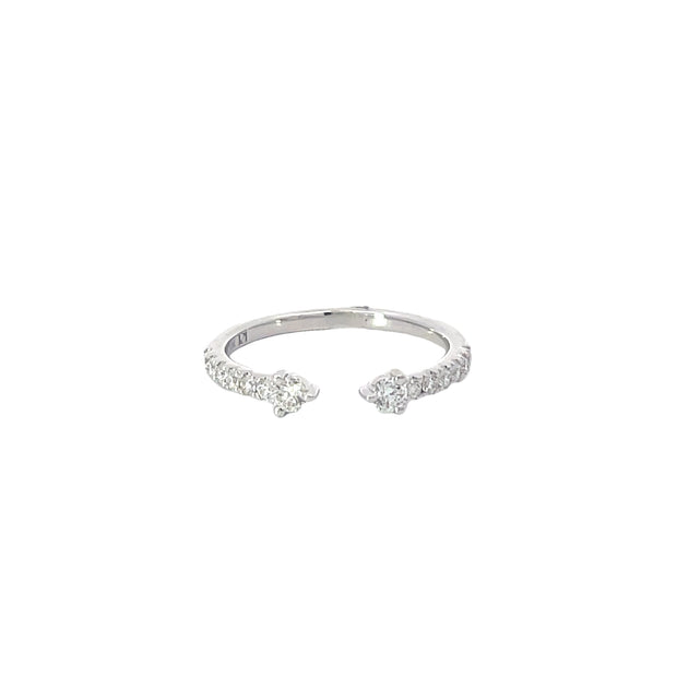 White Gold Split Diamond Band