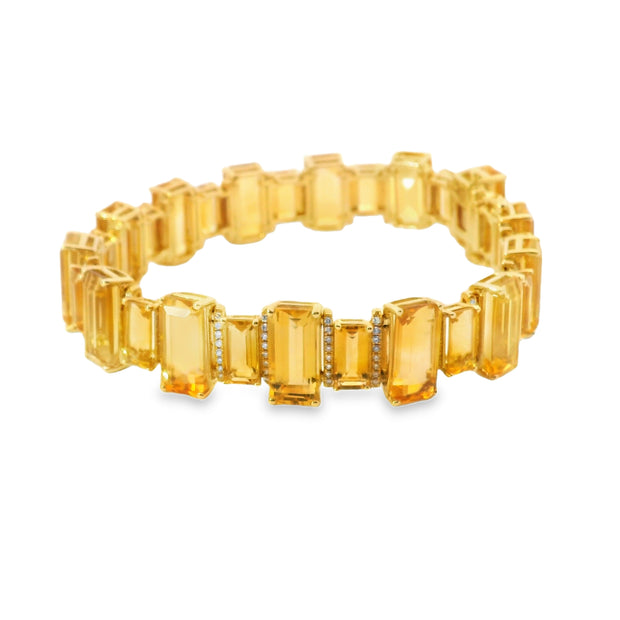 Citrine and Diamond Bracelet