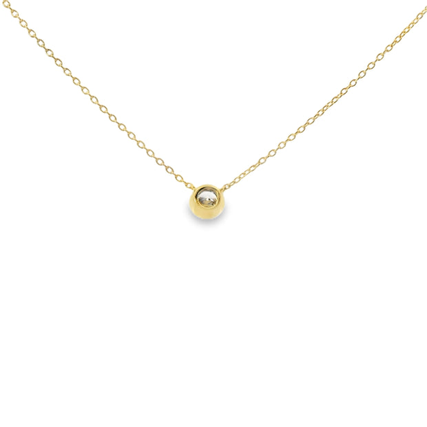 Bezel Set Round Diamond Pendant