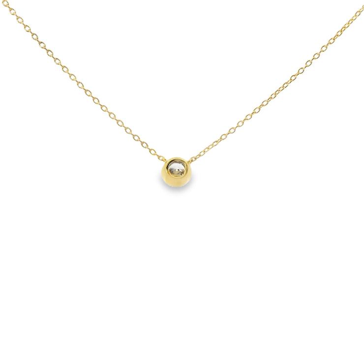 Bezel Set Round Diamond Pendant