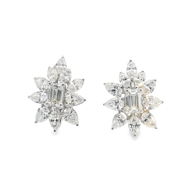 Diamond Cluster Earrings