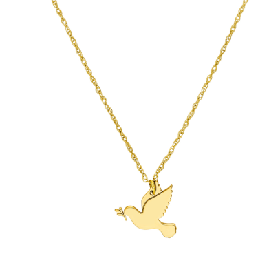 Yellow Gold Petite Dove Necklace