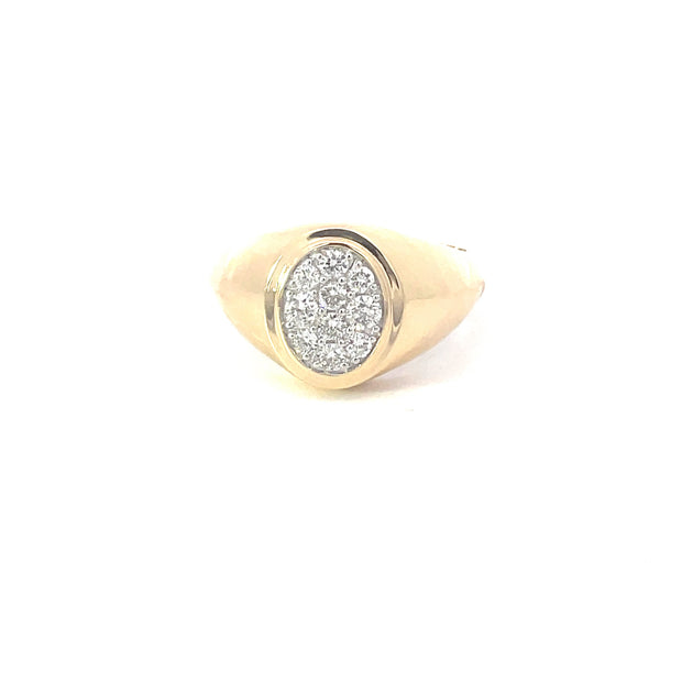Yellow Gold Diamond Cluster Ring