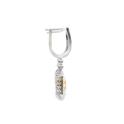 Drop Earrings with Ruby and Diamond