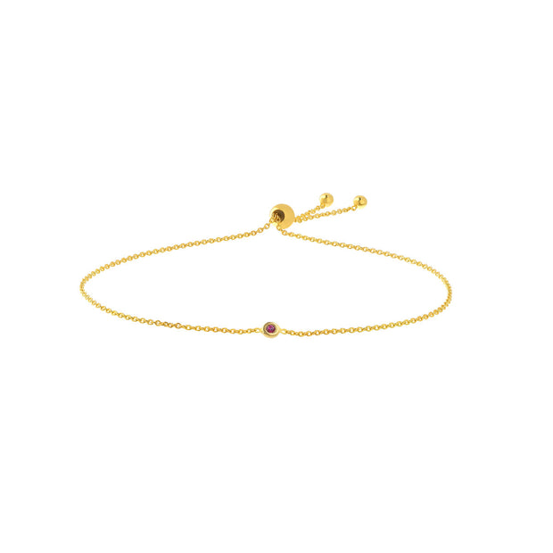 Ruby Bezel Bracelet