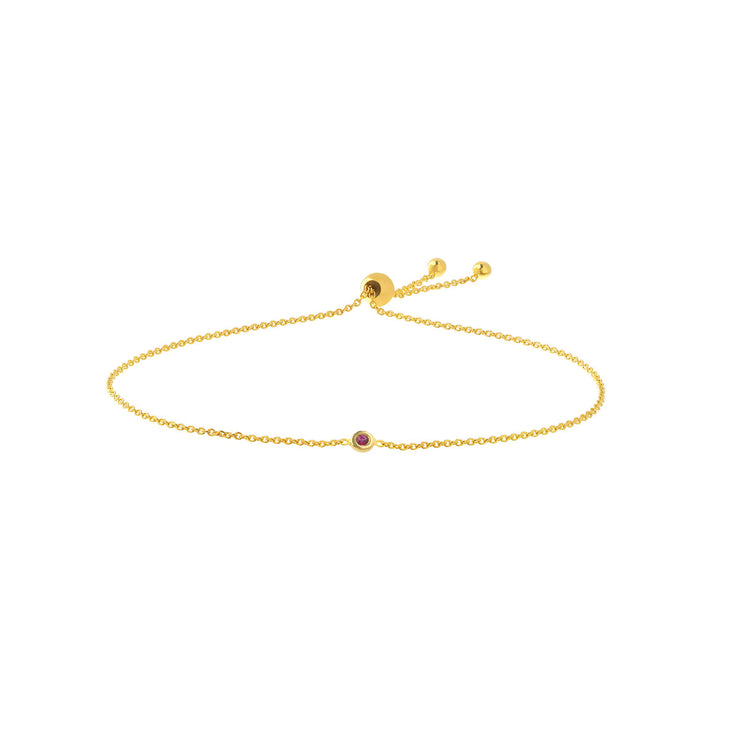 Ruby Bezel Bracelet