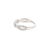 White Gold Lab Grown Diamond Twist Band