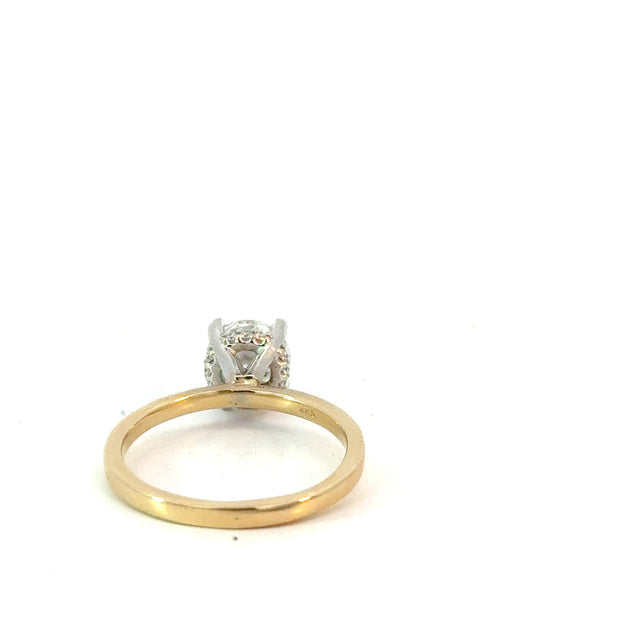 1.27 ct D VVS2 Round Diamond Engagement Ring
