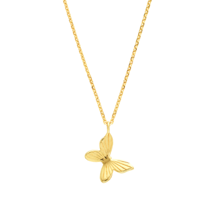 Yellow Gold Petite Butterfly Necklace