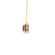 Amethyst and Diamond Halo Pendant