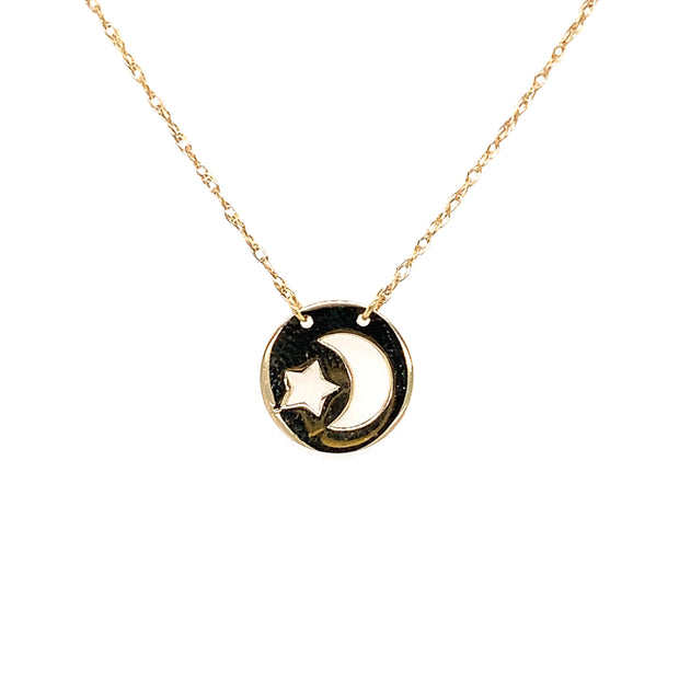 Moon and Star Pendant