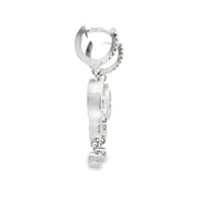 Aquamarine and Diamond Drop Earrings