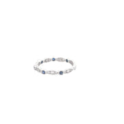 18 Karat White Gold Diamond Sapphire Ring