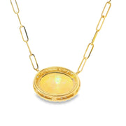 Opal Halo Pendant