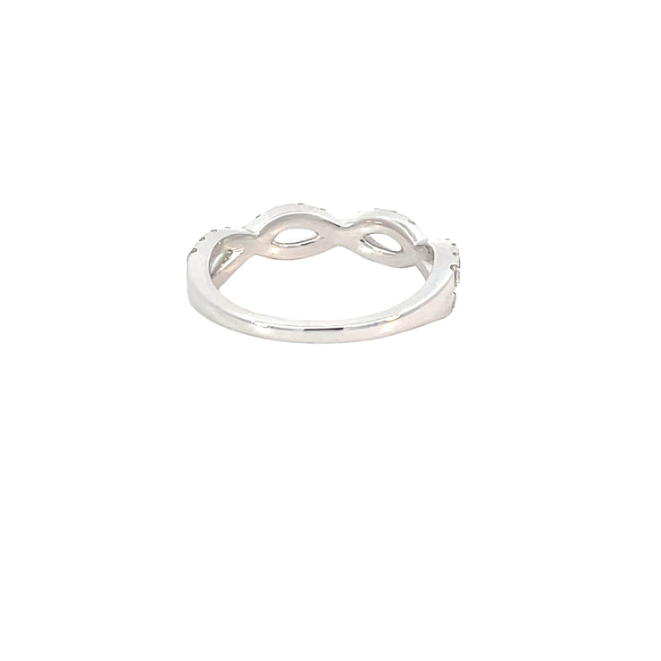 White Gold Lab Grown Diamond Twist Band