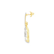 Two Tone Blue Topaz Earrings