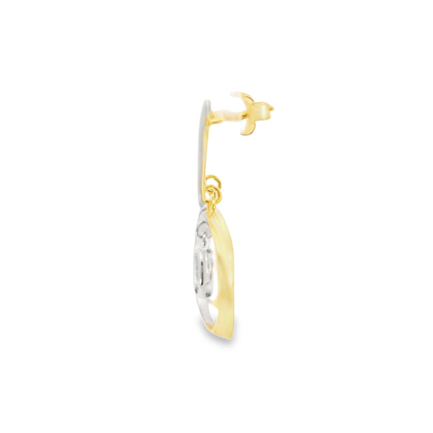 Two Tone Blue Topaz Earrings