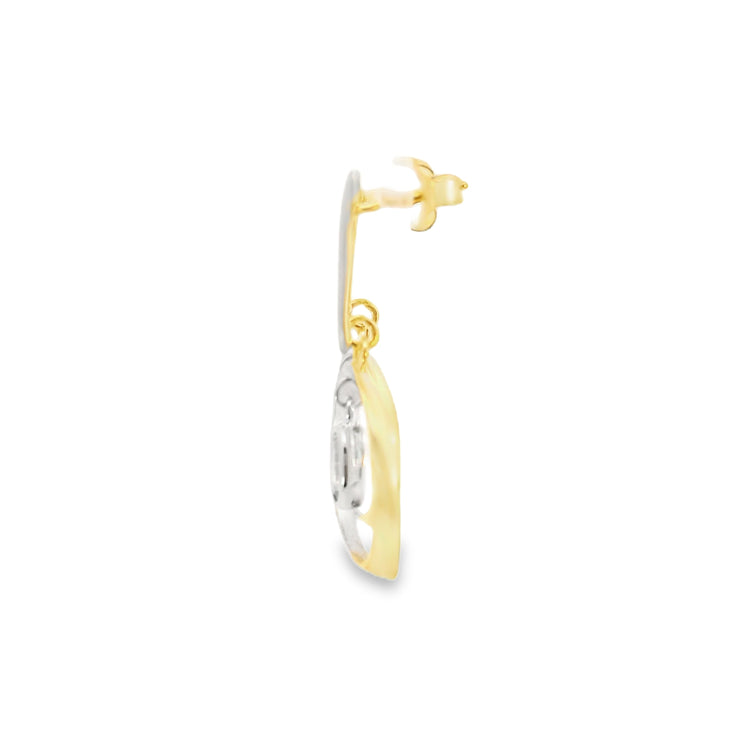 Two Tone Blue Topaz Earrings