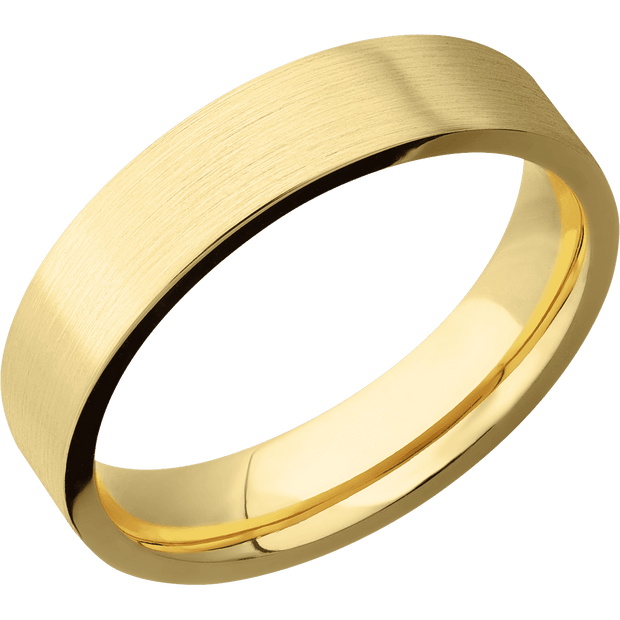 10K Yellow Gold + Satin Finish